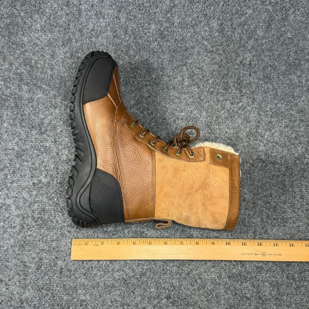 UGG Adirondack II GTX Snow Boots Womens 9 Brown Leather Suede Shearling Gore-Tex